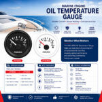 Mazuzee Oil Temperature Gauge Marine Engine Oil Temp Gauge Specification & Installation for Boats