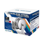 MAZUZEE Stainless Steel Compact Horn Box Packaging for 12V Boat Marine Electric Horn