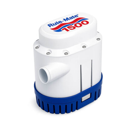 Rule 1500 GPH automatic bilge pump 12V and 24V for efficient boat bilge water removal