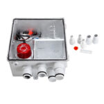 RULE 800 GPH Shower Drain Box Multi-Port Inlet Boat Shower Sump Pump System
