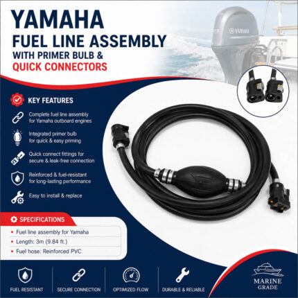 Yamaha Fuel Line Assembly with Primer Bulb & Quick Connectors Specifications and Installation Guide