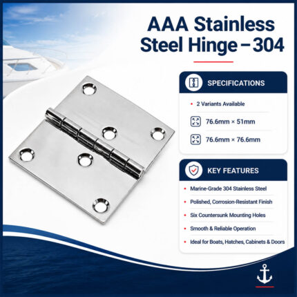 AAA Stainless Steel Hinge 304 Specification Installation – stainless steel butt hinge for boat hatches and marine applications