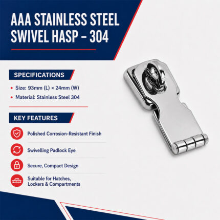 AAA Stainless Steel Swivel Hasp – 304 specification and installation guide for boat doors and compartments
