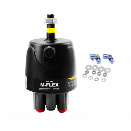 M-FLEX Hydraulic Steering Helm for Boat Outboard Steering System – 100HP, 150HP, 600HP, & 700HP front-mount hydraulic helm pump for smooth and precise marine steering control.