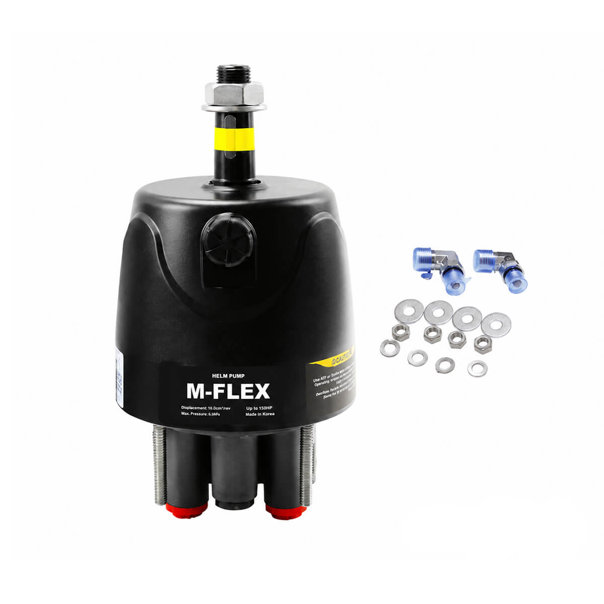 M-FLEX Hydraulic Steering Helm for Boat Outboard Steering System – 100HP, 150HP, 600HP, & 700HP M-FLEX Hydraulic Steering Helm for Boat Outboard Steering System – 100HP, 150HP, 600HP, & 700HP front-mount hydraulic helm pump for smooth and precise marine steering control.
