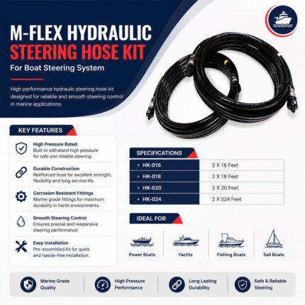 M-FLEX Hydraulic Steering Hose Kit for Boat Steering System Specification & Installation Guide Marine Hydraulic Steering Hose