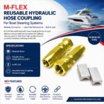M-FLEX Reusable Hydraulic Hose Coupling for Boat Steering Systems Specification & Installation Guide 3/8 Inch Hydraulic Hose Fitting