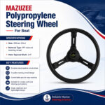 MAZUZEE Polypropylene Steering Wheel For Boat - Image 2
