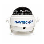 NAVTECH Marine Compass Illuminated 35 White – boat compass with light for marine navigation