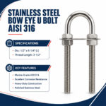 Stainless Steel Bow Eye U Bolt – AISI 316 - Image 2