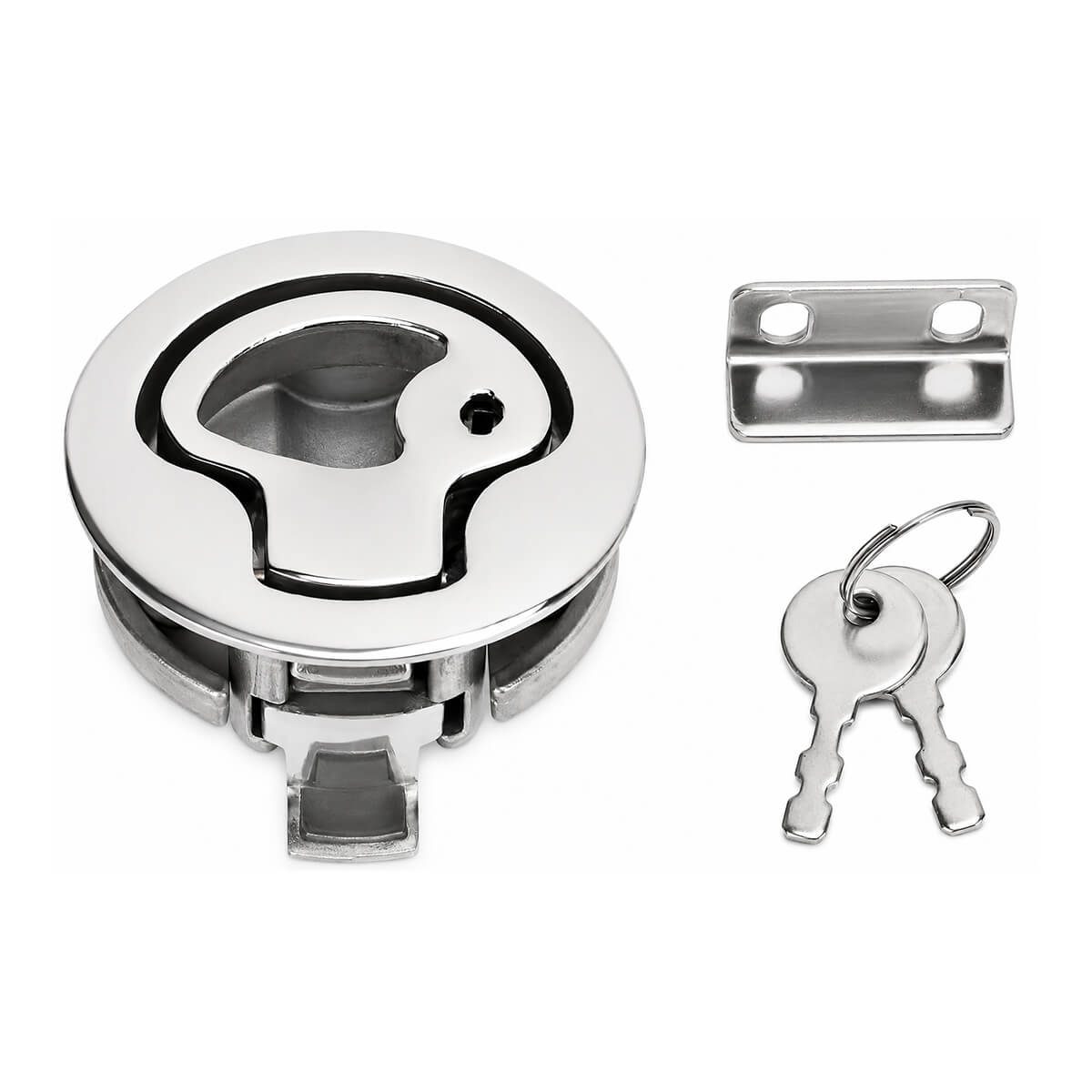 Stainless Steel Flush Latch With Lock – AISI 316 Stainless Steel Flush Latch With Lock – AISI 316 for boat hatches and compartments