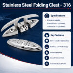 Stainless Steel Folding Cleat – 316 - Image 2
