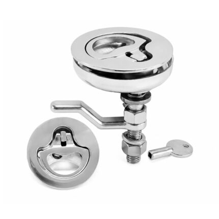 Stainless Steel Lift Handle With Lock – AISI 316 for boat hatches and compartments