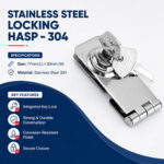 Stainless Steel Locking Hasp - 304 - Image 2