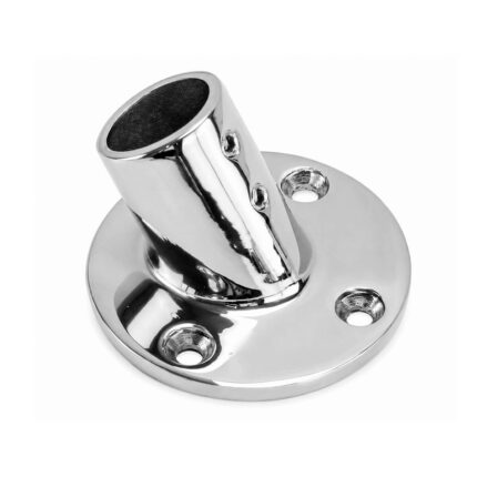 Stainless Steel Round Base 60° – AISI 316 Boat Rail Fitting