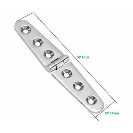 Stainless Steel Strap Hinge for Boats AISI 316 dimension – heavy-duty marine hinge measurements