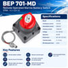 BEP 701-MD Remote Operated Marine Battery Switch – 275A, 9.5–32V specifications and key features