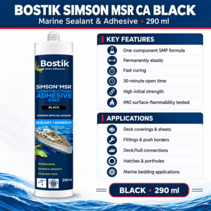 Bostik Marine Sealant & Adhesive Simson MSR CA Black 290 ml specification and installation guide