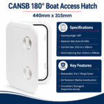 CANSB 180° Boat Access Hatch – 440mm x 315mm - Image 3