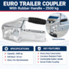 Euro Trailer Coupler With Rubber Handle – 2500 kg - Image 2