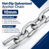 Hot-Dip Galvanized Anchor Chain for Boats – 10mm Specifications and Key Features