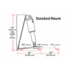 Lenco Trim Tab Kit 12V 12×12 – LEN15007 dimensions for electric boat trim tabs