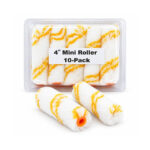 Mini Paint Roller Refills – 10 Pcs Box, showing 4 inch mini roller covers for painting