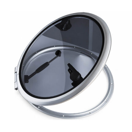 Round Aluminium Marine Hatch for Boats full view – aluminum boat deck hatch