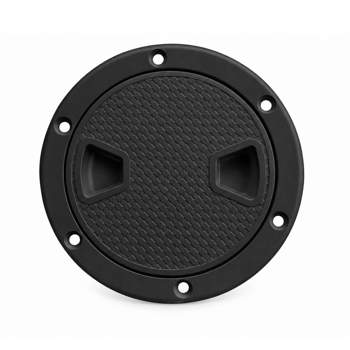 Round Non-Skid Marine Deck Plate – Black Round Non-Skid Marine Deck Plate Black – 4 inch, 6 inch and 8 inch boat deck plate