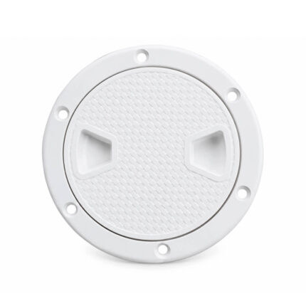 Round Non-Skid Marine Deck Plate White – 4 inch, 6 inch and 8 inch boat deck plate