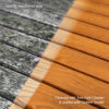 SEMCO Teak Sealer Natural Colour 0.95 L before and after result on teak wood