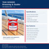 TEAK WONDER Dressing Sealer For Marine Teak – 1 L - Image 2