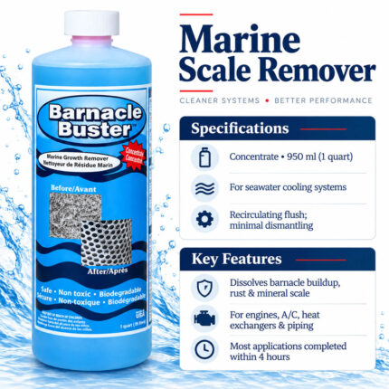 TRAC Ecological Barnacle Buster Concentrate 950 ml specifications and key features marine descaler