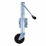 Trailer Jack With Single Wheel 1000 lbs zinc or black for boat trailers