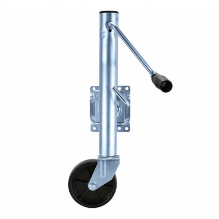 Trailer Jack With Single Wheel 1000 lbs zinc or black for boat trailers