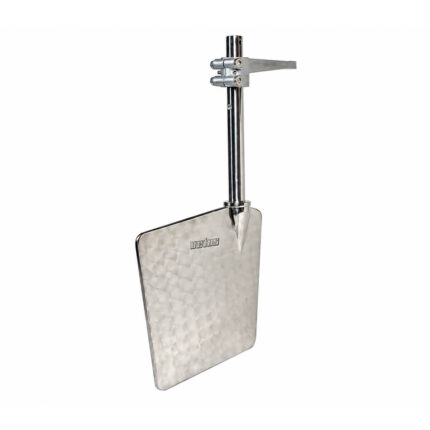 VETUS Boat Rudder – SS316, 400 × 400 mm (RUDS4040) with polished stainless-steel blade and rudder arm
