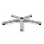Zwaardvis 5-Leg Marine Seat Pedestal Base – 676 mm, Fits 76 mm Columns, silver powder-coated aluminium boat seat base