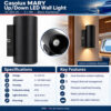 Casolux MARY Up/Down LED Wall Light 10–30V DC, Black Aluminium, specifications and key features.