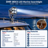 DHR 180CS LED Marine Searchlight – 12/24V, 20W, Cabin Control With Fork Mount specifications and key features